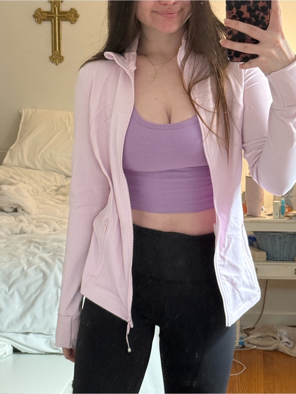 lululemon athletica Light Pink Full-Zip Jacket Pink Organza Nulu